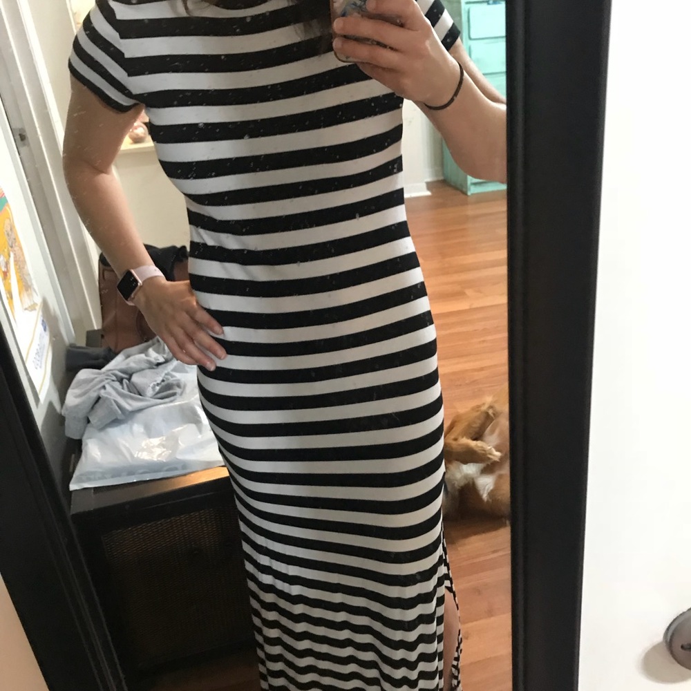 Michael Kors striped maxi dress
